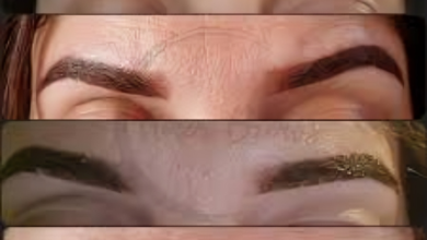 Scabby Ombre Brows Healing Stages