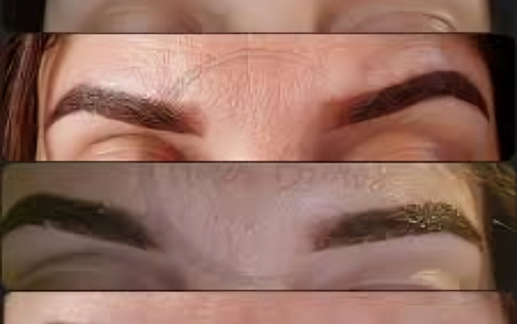 Scabby Ombre Brows Healing Stages