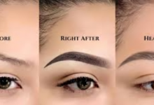 Powder Scabby Ombre Brows Healing Stages