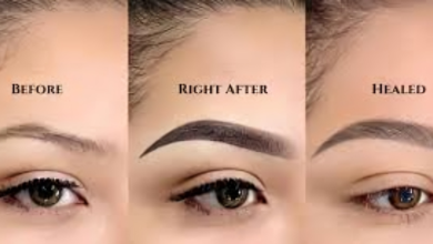 Powder Scabby Ombre Brows Healing Stages