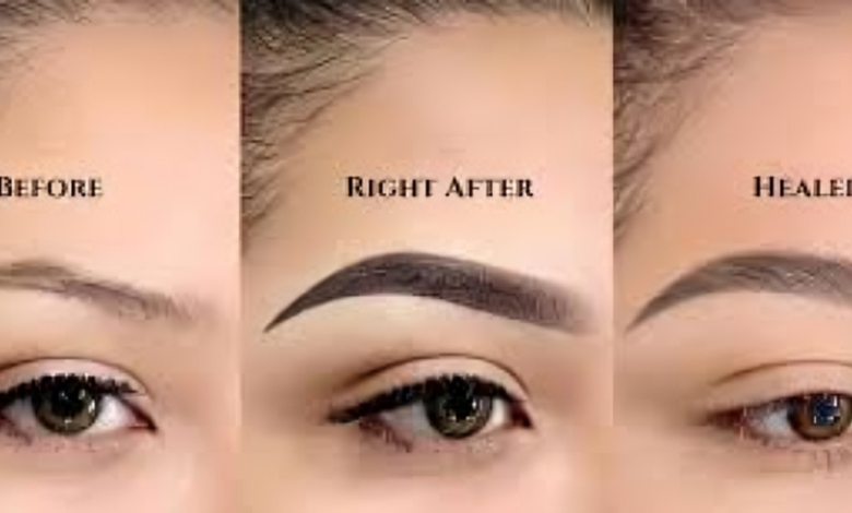 Powder Scabby Ombre Brows Healing Stages